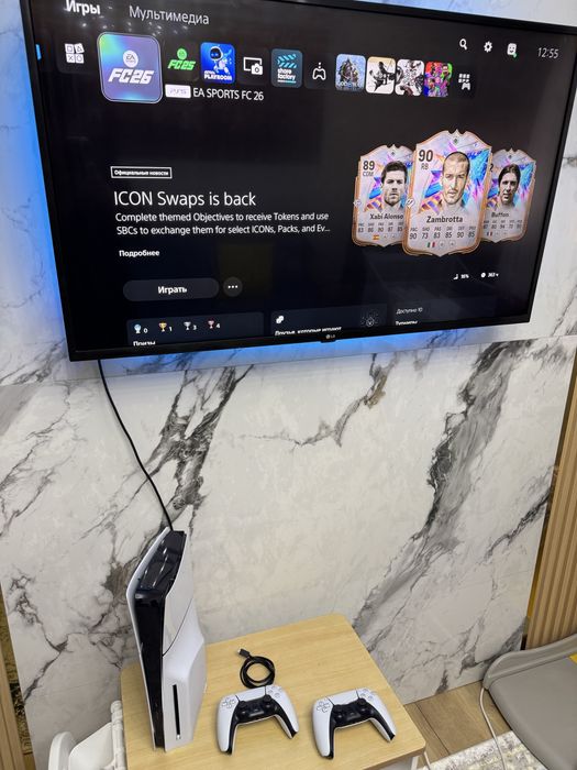 PS5 Slim Disc + 2 геймпада | Отличное состояние