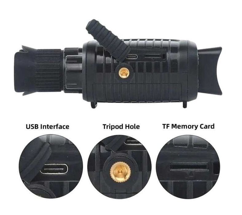 Спортен Водоустойчив Монокуляр Нощно Виждане 2.5K FULL HD Камера Запис