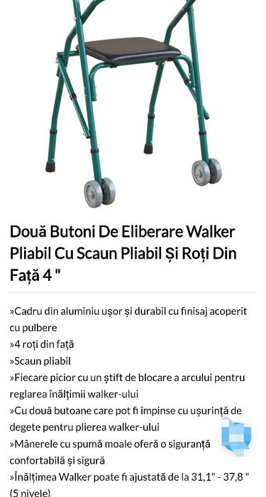 Cadru metalic persoane cu dizabilități
