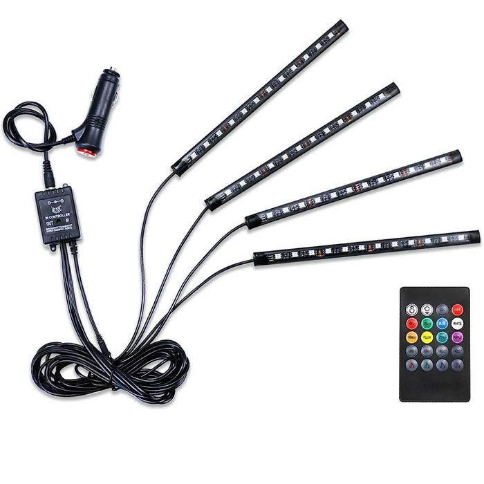 LUMINI AMBIENTALE auto banda LED RGB kit set ILUMINARE ambientala auto