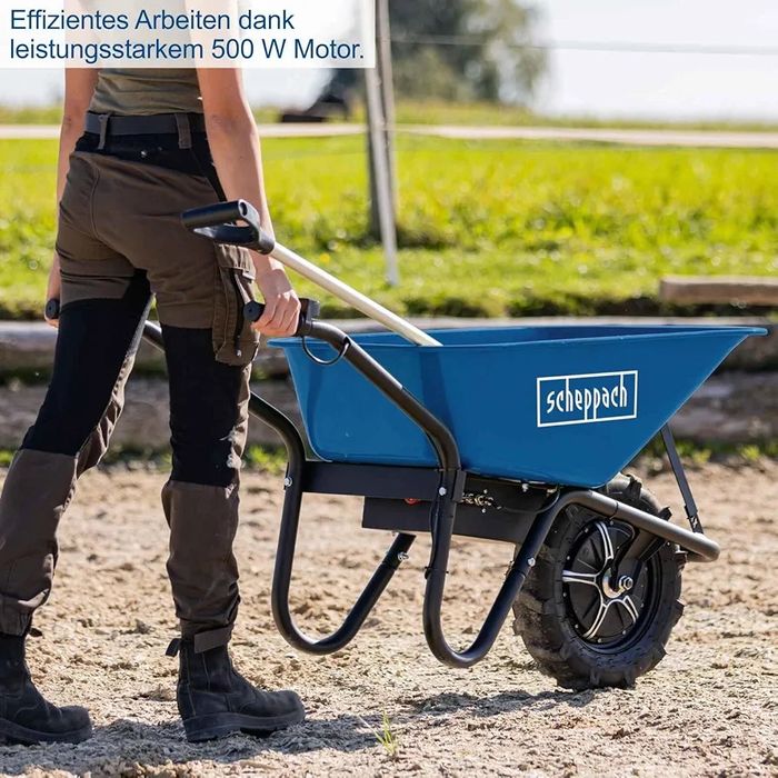 Roabă cu baterie Scheppach ESK600 (500 W, 12 Ah, 70 l,