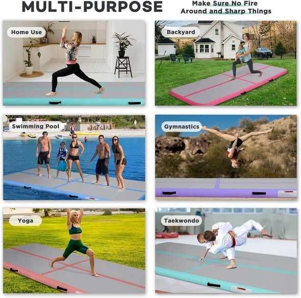 Saltea de gimnastică gonflabilă  500x100x20cm ,cu pompa inclusa