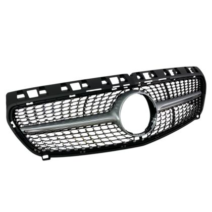 Решетка Mercedes W176 A-Class (2013-2015) - Diamond look, черна с хром лайсни