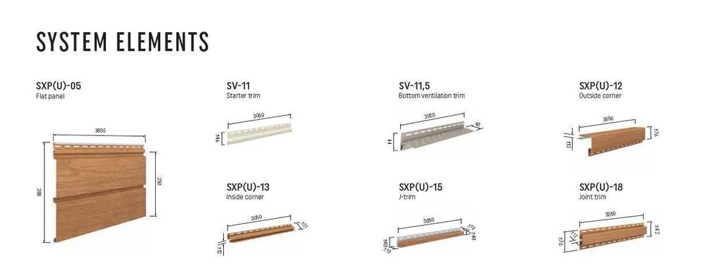 Винилов сайдинг (фасадна облицовка) МAX-3 NATURE SXP-05, VOX PROFILE