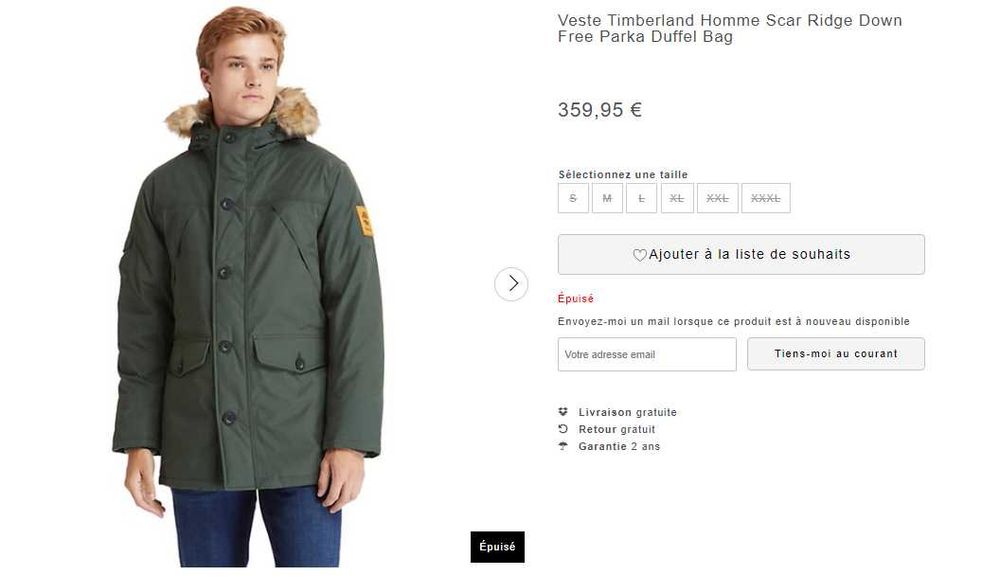 Geaca Parka Scar Ridge Down Free Timberland