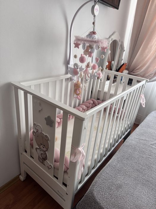 Pătuț bebe 3 in1, saltea inclusa