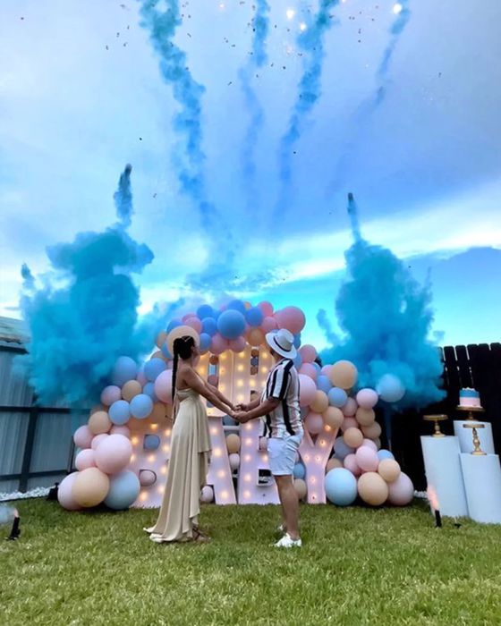 Artificii de zi baby show gender reveal