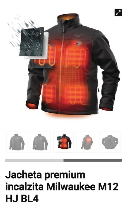 MILWAUKEE geacă încălzită L bărbați iarnă PREMIUM | transport GRATUIT