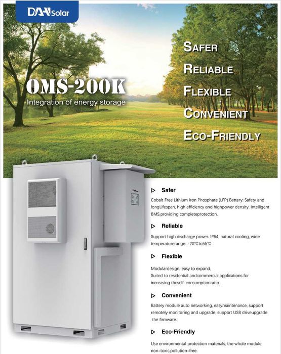 Cabinet cu Baterii Stocare Energie Solara 200kW DAH Solar