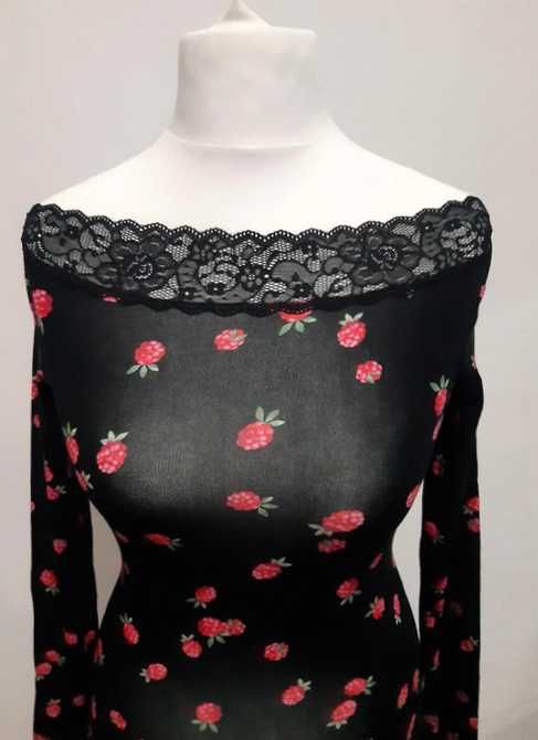 Bluză cu mânecă lungă Tezenis, marimea S, culoare negru