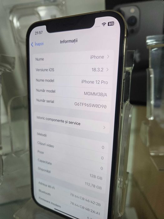 Magazin Iphone 12 pro gold sau black 128GB stare f buna 6 luni Garantie