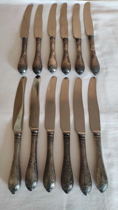 Масивни посребрени ножове от мелхиор