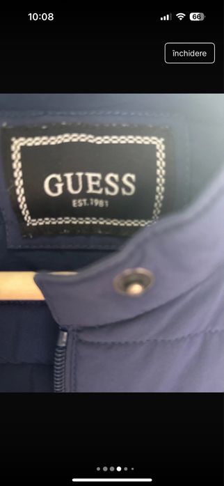 Geaca Guess culoare indigo, masura S