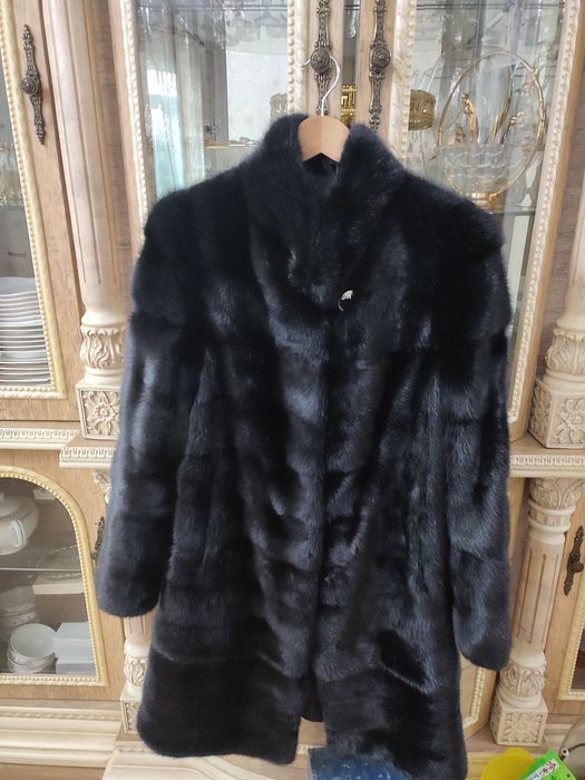 Шуба черная, норка, трансформер