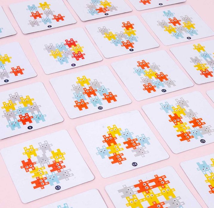 НАМАЛЕНИЕ! Дървена игра Дженга Зайчета - тетрис конструктор