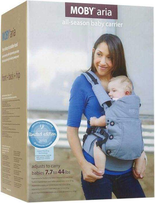 Детски / бебешки слинг син, Moby Aria blue