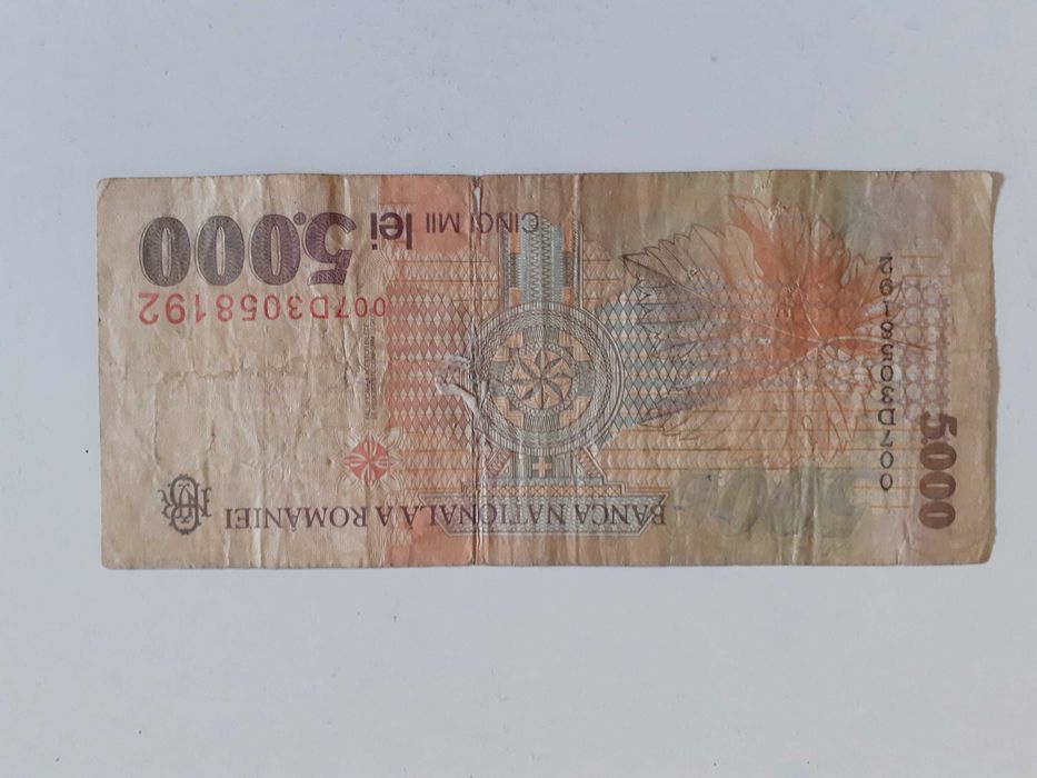 Bancnota 5000 lei, 1 bucata, 1998