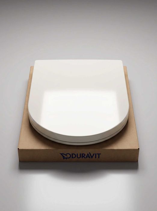 Duravit ME by Starck – Capac WC cu închidere lentă (Soft Close), balamale inox, alb