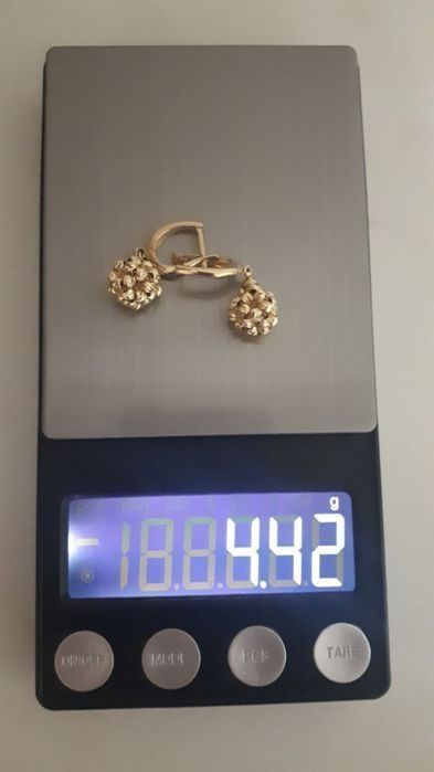 серьги золото детский, 585-п, 0.93-грам.