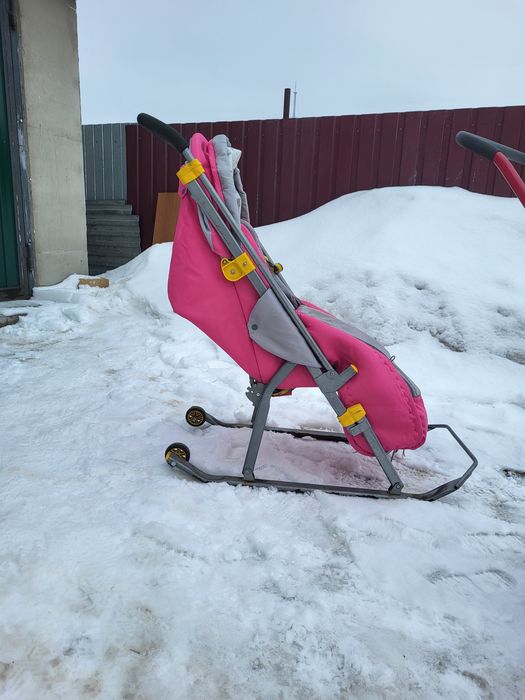 Санки детские с колесиками