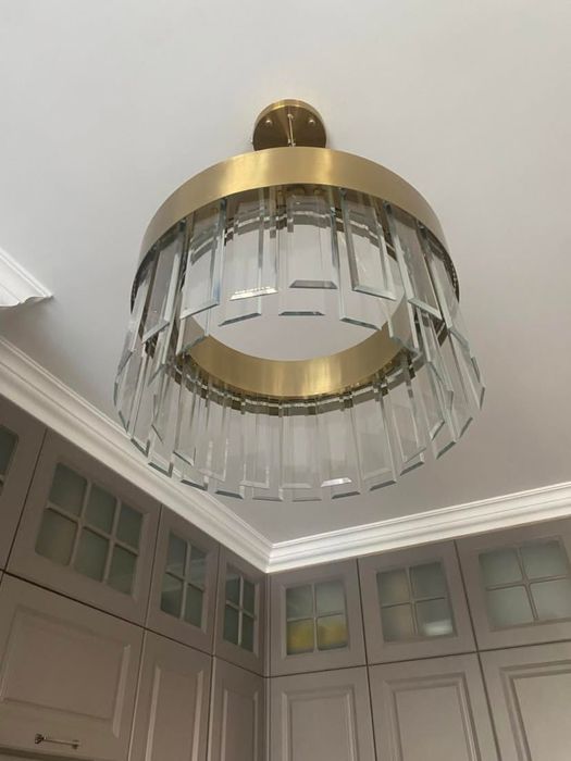 Люстры диодные в бронзе