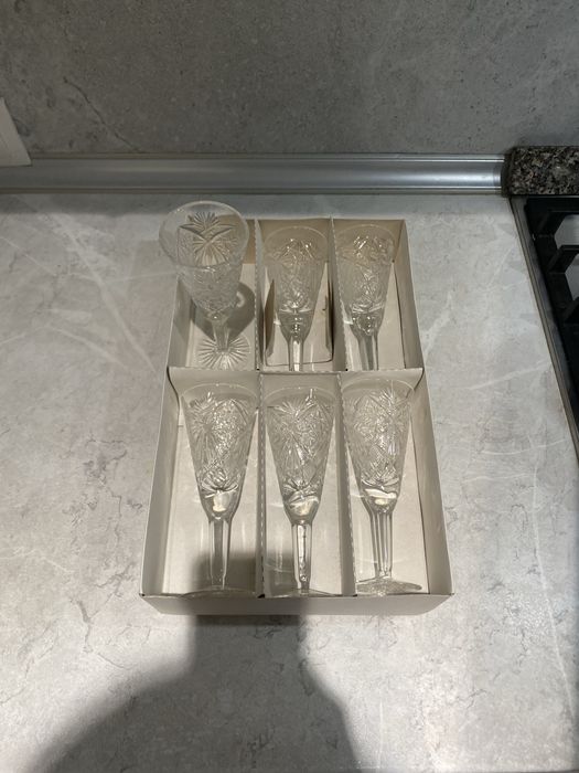 Фужер 6 шт новый качества чотко посуда