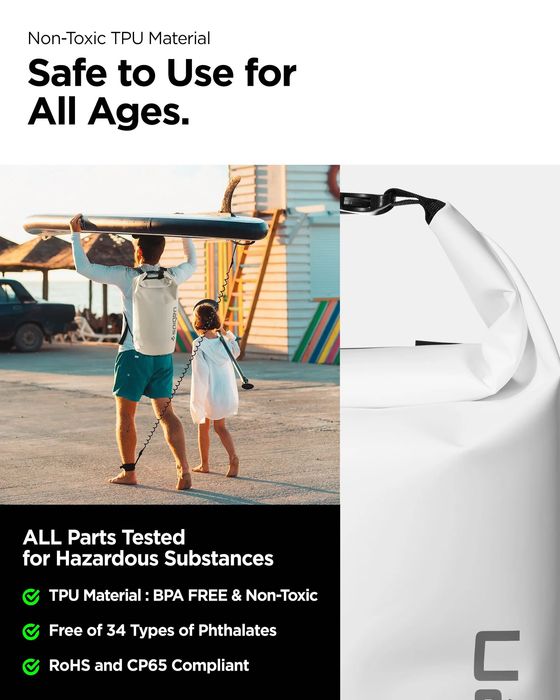 Rucsac impermeabil Spigen AquaShield Bag - 30 litri - alb - sigilat