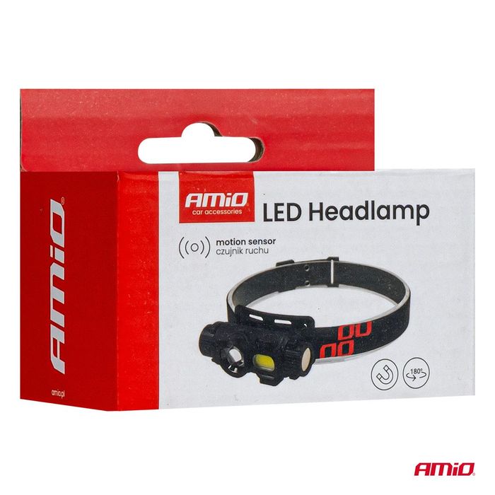 акумулаторен челник със сензор за движение xpg+cob 1200mah (batt) ...