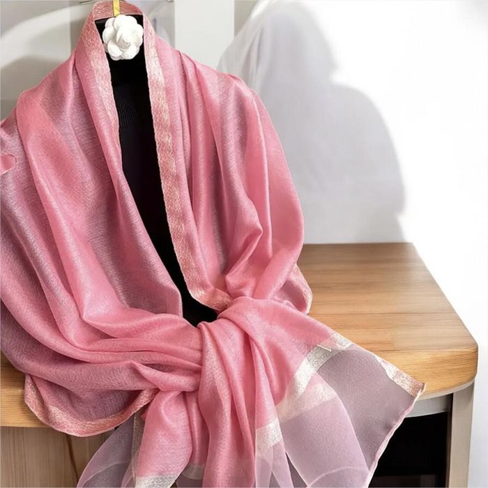 ТОП ПРОДУКТ! Голям луксозен шифонен шал с красив дизайн-различни цвете