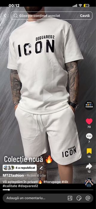 Compleu dsquared bumbac 100%