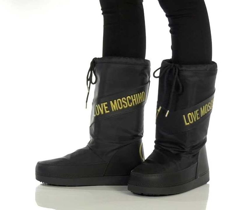 %ПРОМО%до 31.01!LOVE MOSCHINO № 37 & 38 – Дамски апрески с лого "GOLD