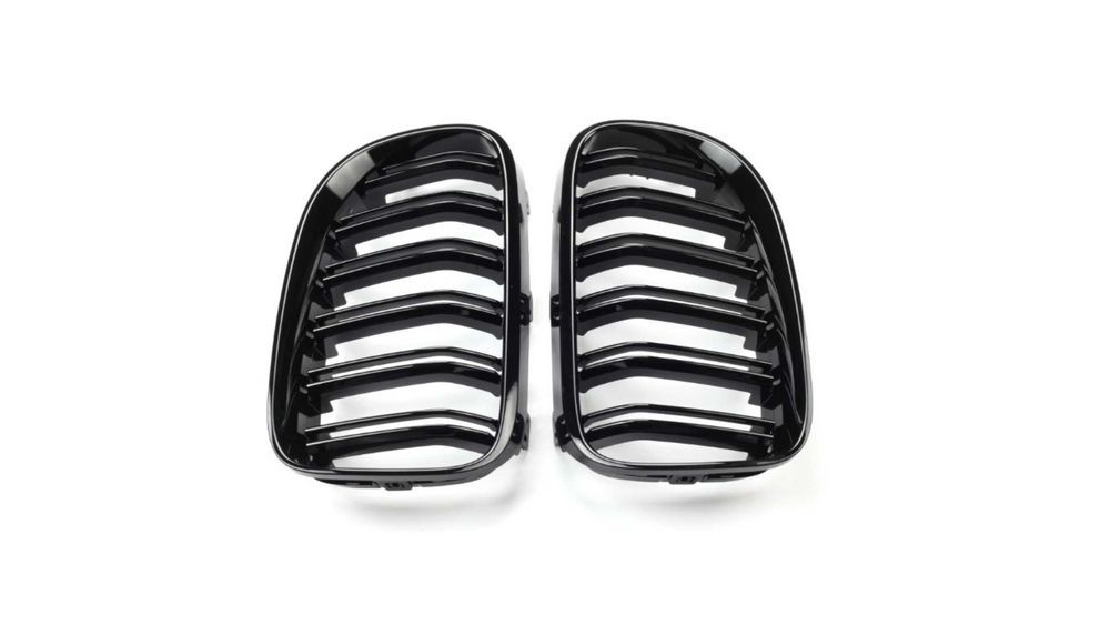 Set 2 grile duble, negru lucios, M Design pentru BMW E92 Facelift