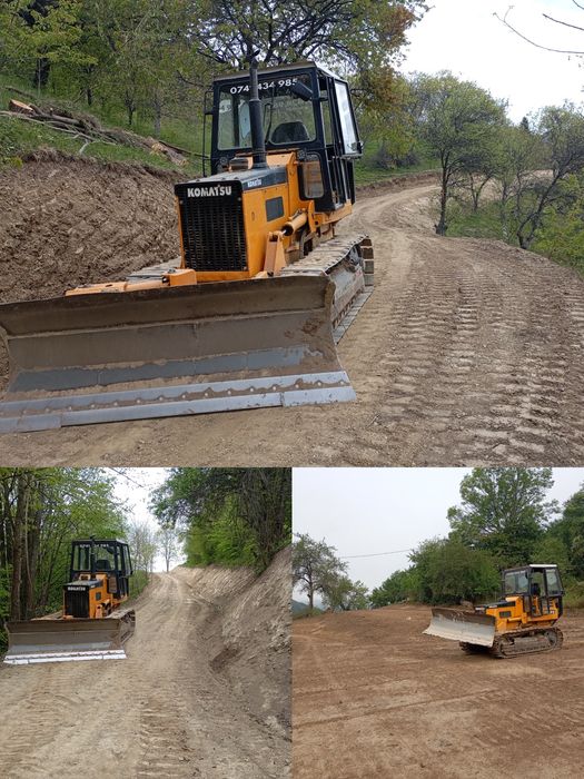 Inchiriez miniexcavator buldozer  buldo-excavator platforma cabana terasament placa beton fundatie