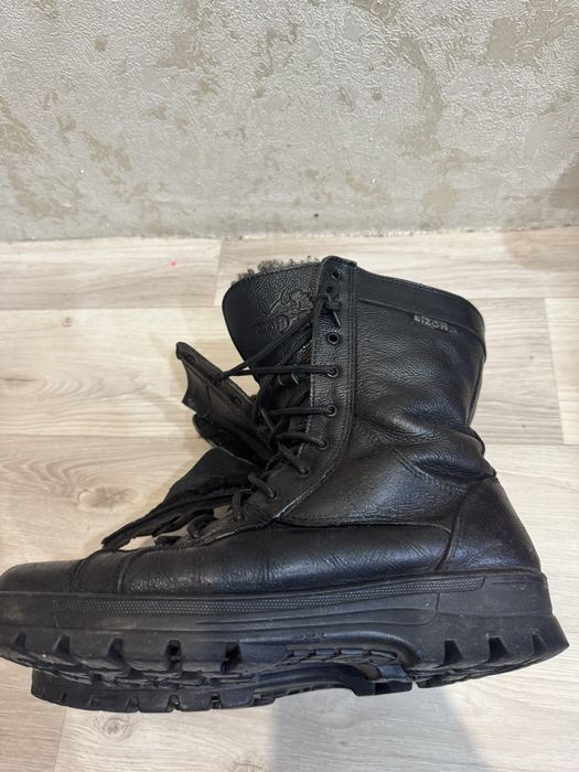 Берцы зимние Бизон .Кожанные берцы