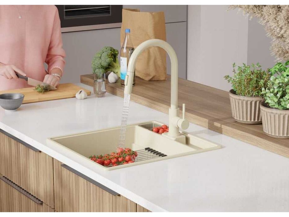 БЕж кухненска гранитна мивка Ню Йорк 50 Multispace 480 x 530 мм