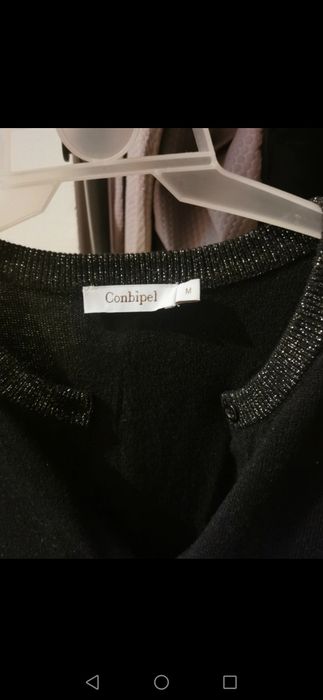 Cardigan negru cu sclipici