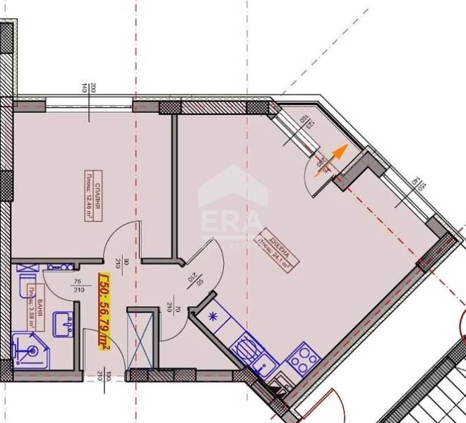 Апартамент с една спалня за продажба в район с отлична локация и инфра
