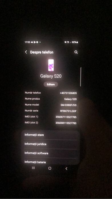 Vand urgent samsung s20