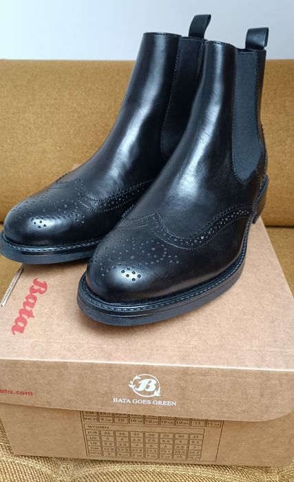 Нови BATA мъжки боти/ботуши естествена кожа 42 номер