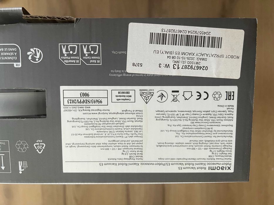 Прахосмукачка робот Xiaomi E5 (BHR7969EU) почти нов