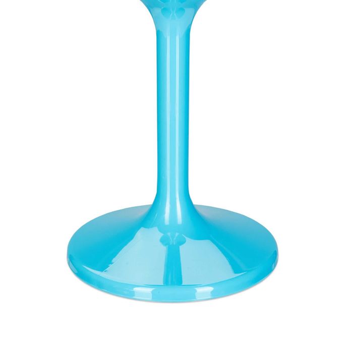 Set 12 Pahare vin din plastic incasabile 250 ml reutilizabile turcoaz