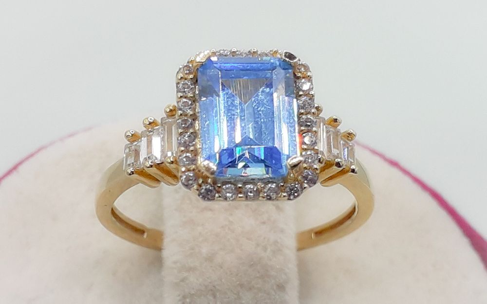 Inel din aur de 14k cu Aquamarin!