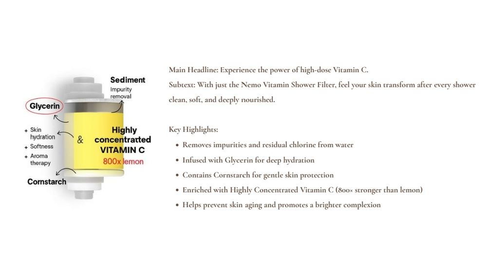 Фильтр  для душа  с витамином С