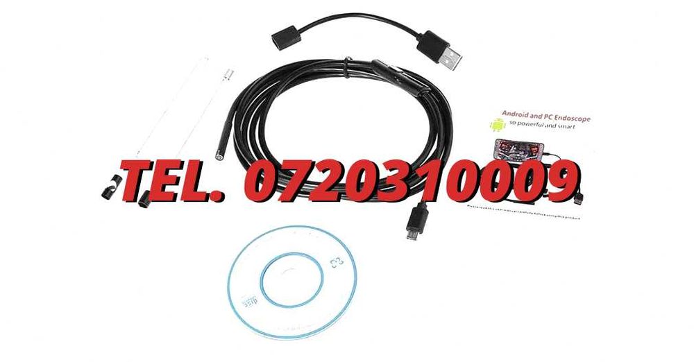 2 M Modul Camera Endoscop / Boroscop , 6 Iluminare Lumina Led Inspectii Tehnice / Instalatii Pentru Iluminare Si Montaj Pe Echipamente Compatibile