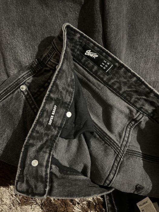 Бэгги джинсы черные