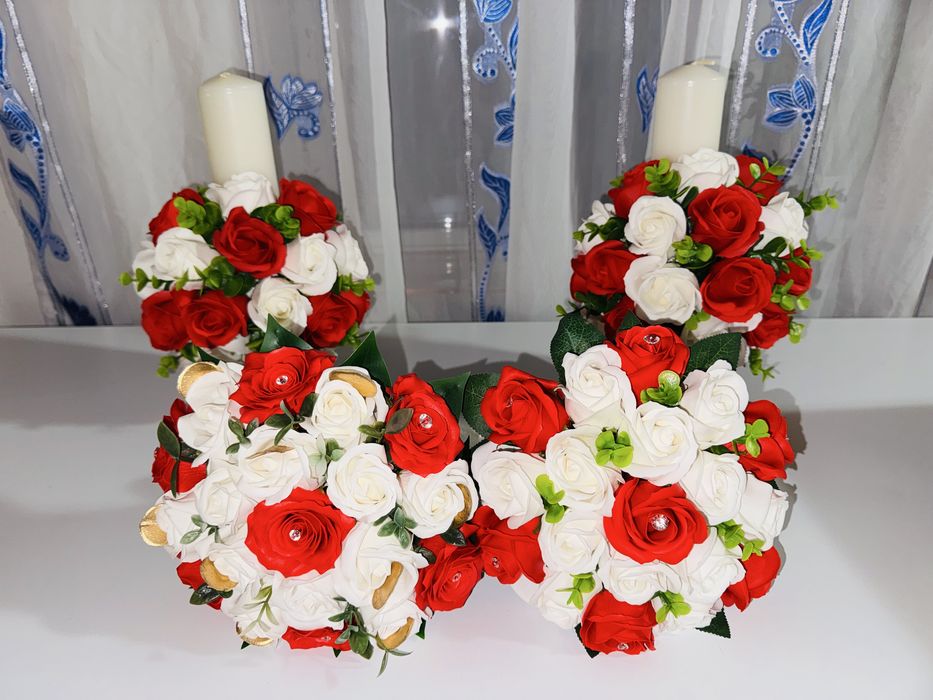 Set de nunta din trandafiri de sapun