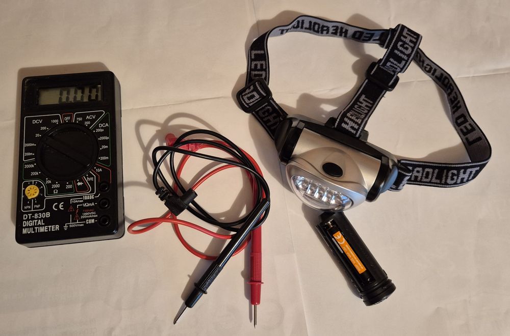 Lanternă frontală Led+tester