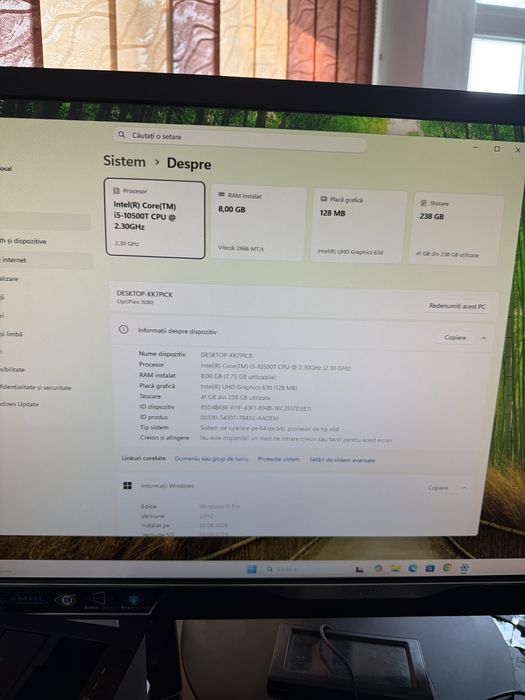 MiniPC PC SFF Dell i5 10gen 8g 256g nvme