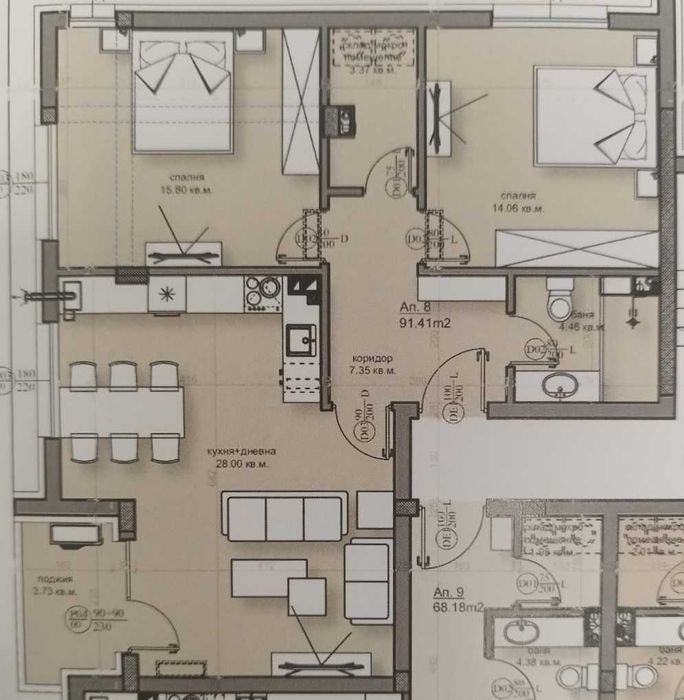 Продава се Тристаен апартамент в Перник, Изток - 102 кв.м за 638 €/кв.м - Снимка #15