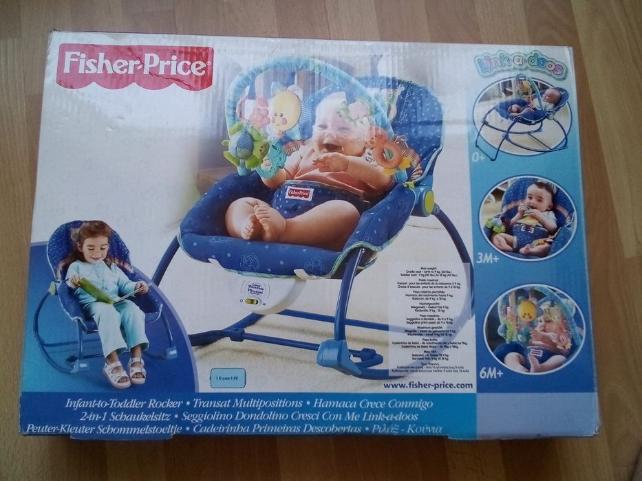 Бебешки люлеещ се шезлонг Fisher Price с функция вибрация.